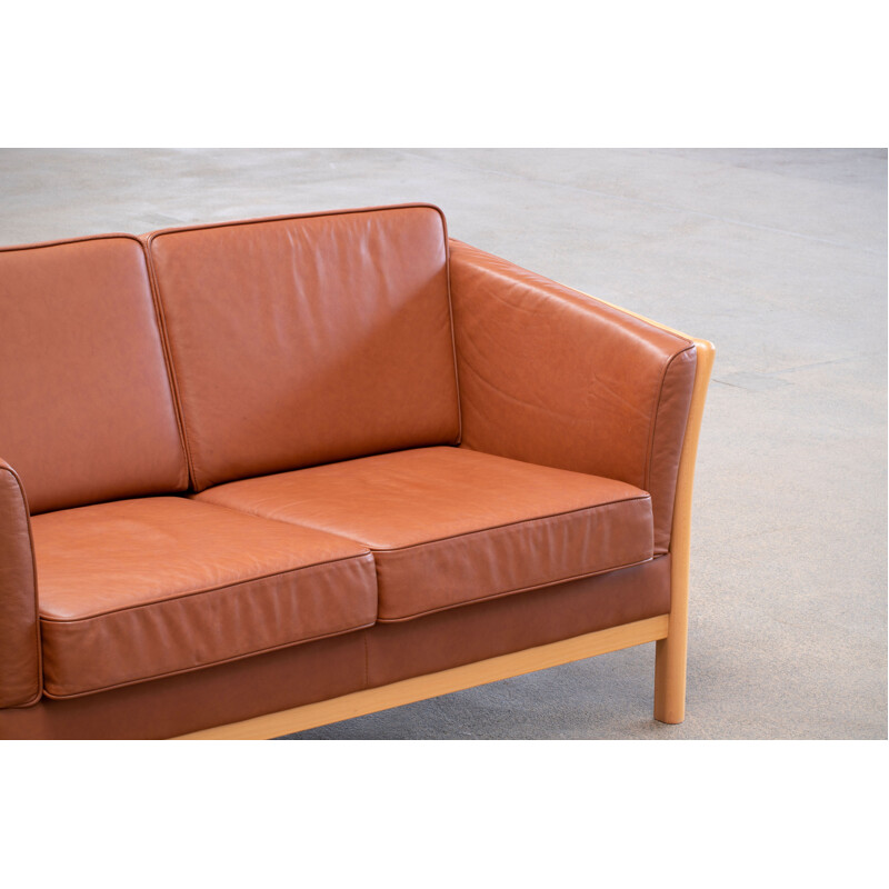 Vintage leather sofa Danish 1960s