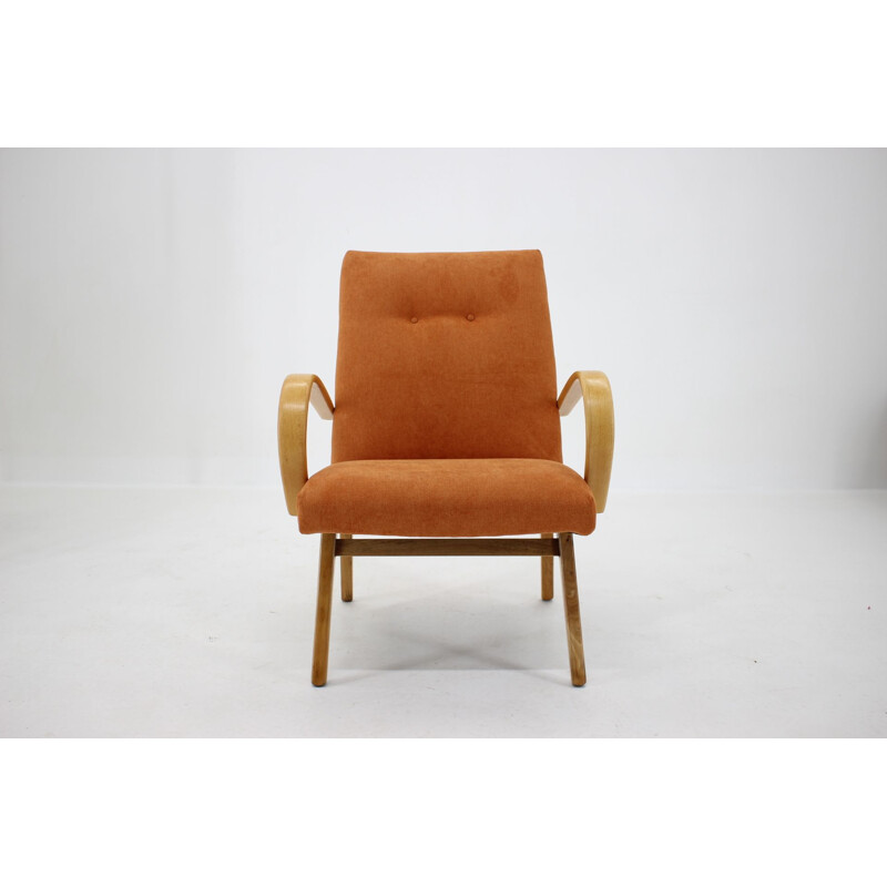 Vintage beech armchair from Thonet, Ton, Czechoslovakia 1960