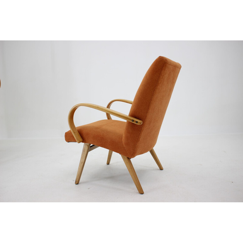 Sillón vintage de madera de haya de Thonet, Ton, Checoslovaquia 1960