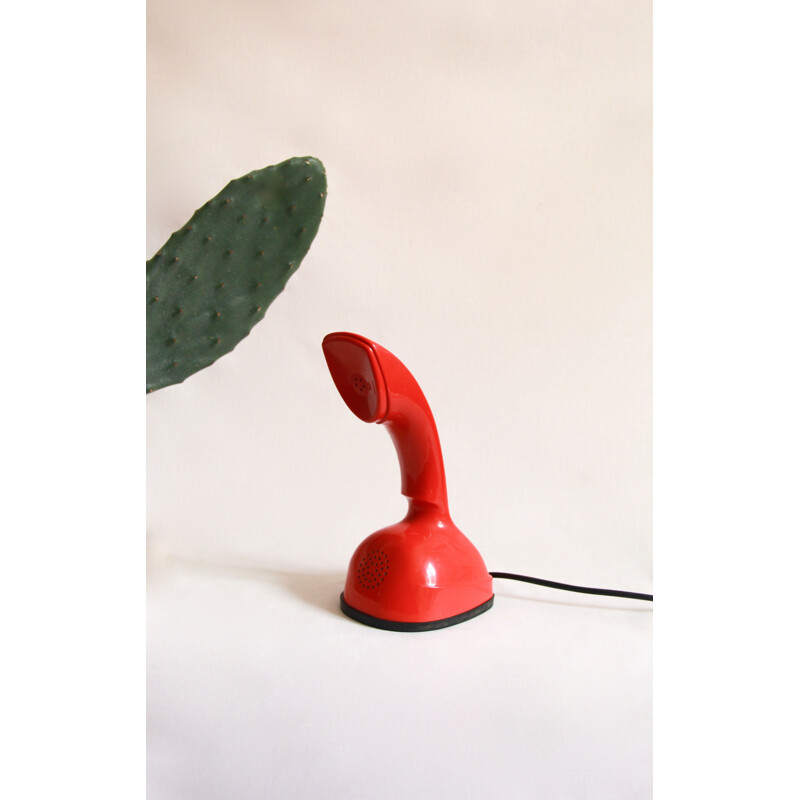 Vintage red Cobra or Ericofon phone by Ralph Lysells and Hugo Blomberg for Ericsson, Sweden 1956