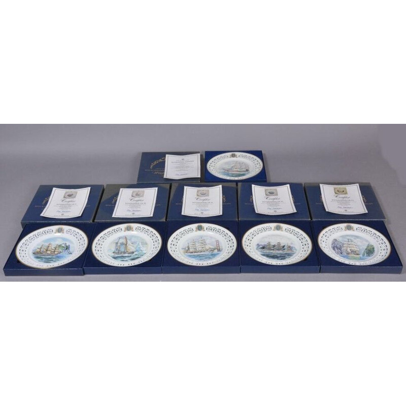 Conjunto de 6 pratos de porcelana Bing vintage