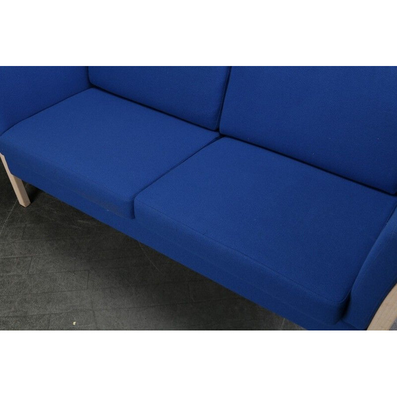 Vintage blue woolen sofa Danish