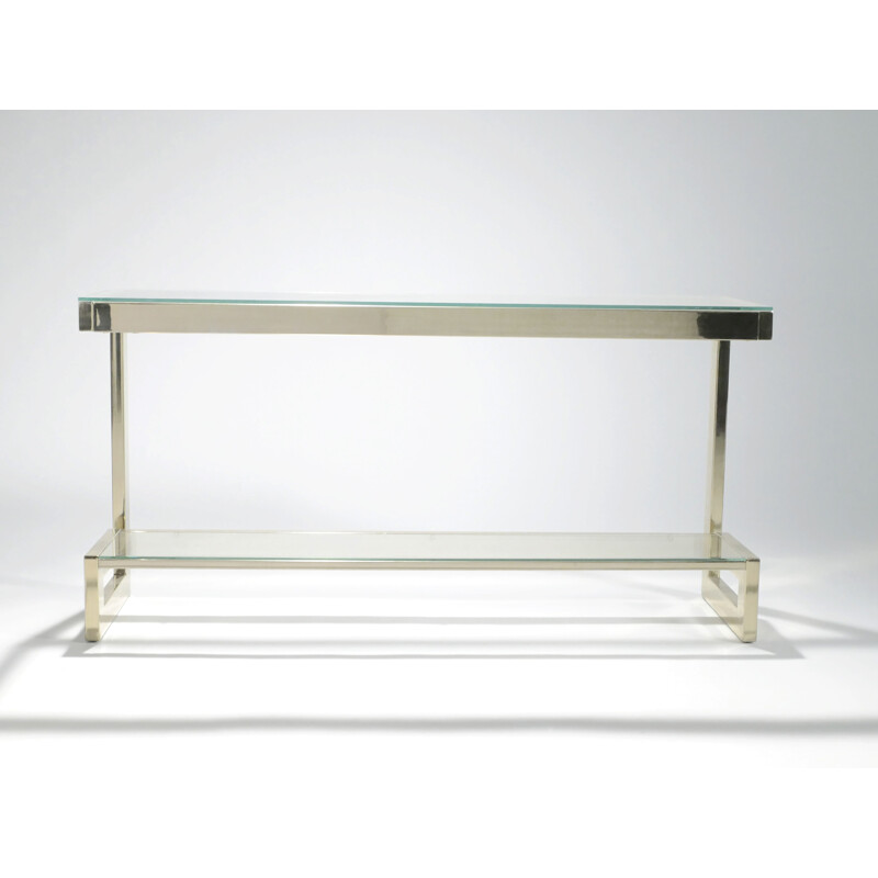 Large vintage brass console by Guy Lefevre for Maison Jansen 1970