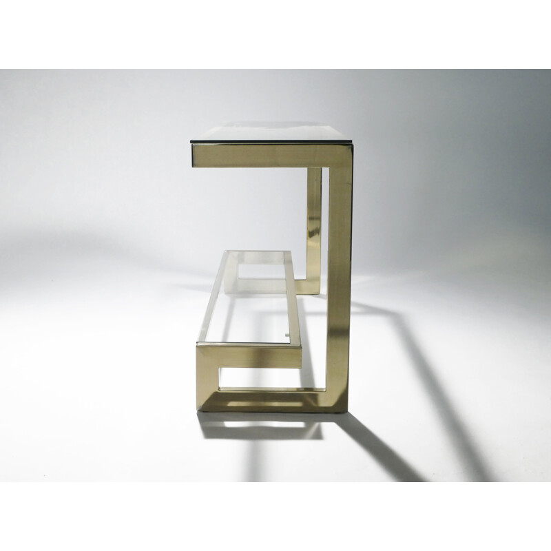 Large vintage brass console by Guy Lefevre for Maison Jansen 1970