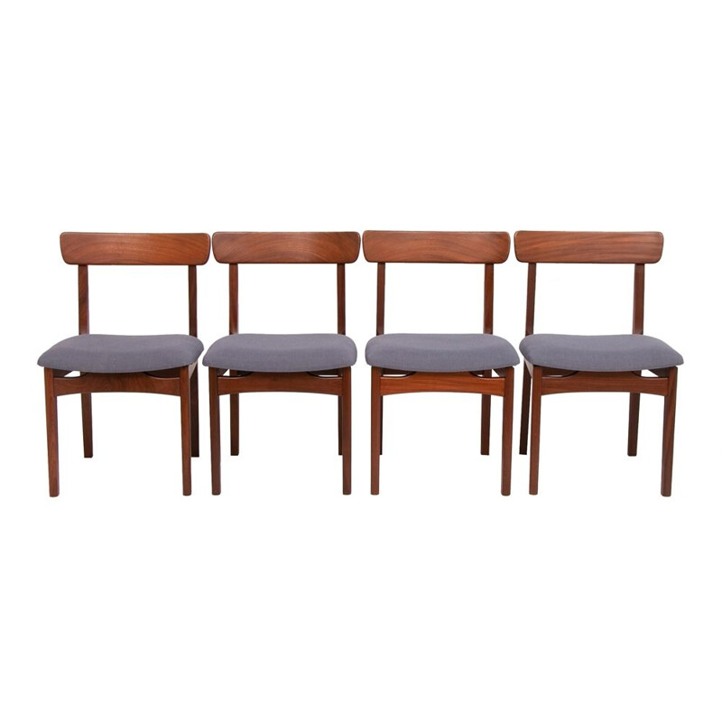 Set of 4 Midcentury Teak & Afromosia Dining Chairs by Younger, Scotland 1960
