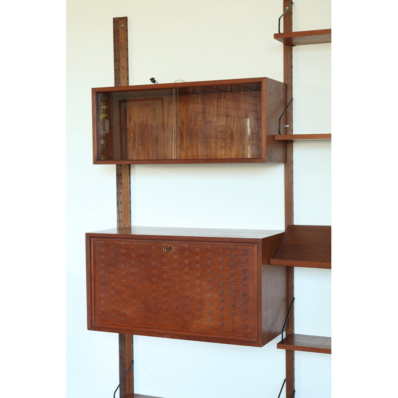 Scandinavian Royal System wall unit in teak and metal, Poul CADOVIUS - 1960