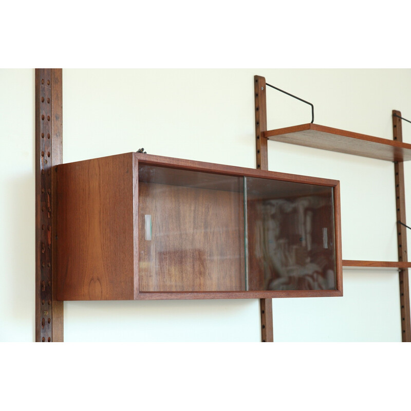 Scandinavian Royal System wall unit in teak and metal, Poul CADOVIUS - 1960