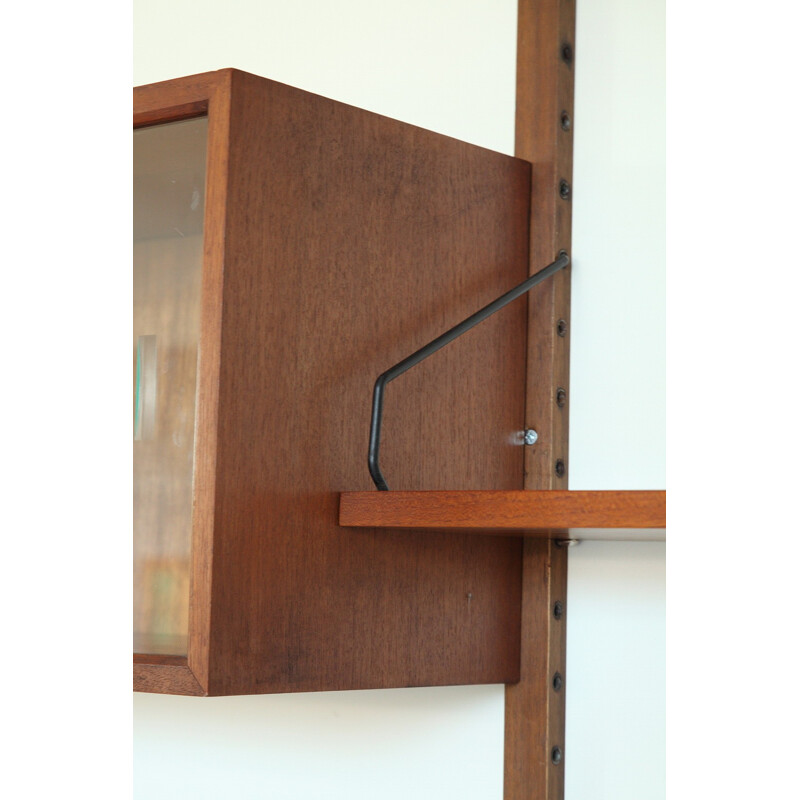 Scandinavian Royal System wall unit in teak and metal, Poul CADOVIUS - 1960