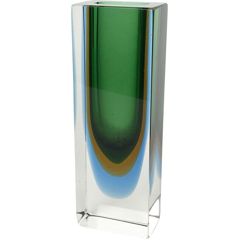 Vintage modern glass vase by Kaj Franck Nuutajärvi Notsjö, Finland 1960