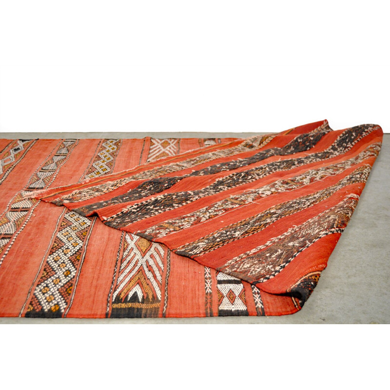 Vintage handgeknoopt tapijt, Marokko 1980