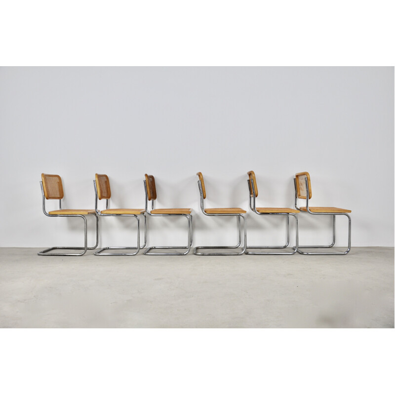 Set of 6 vintage B32 chairs by Marcel Breuer