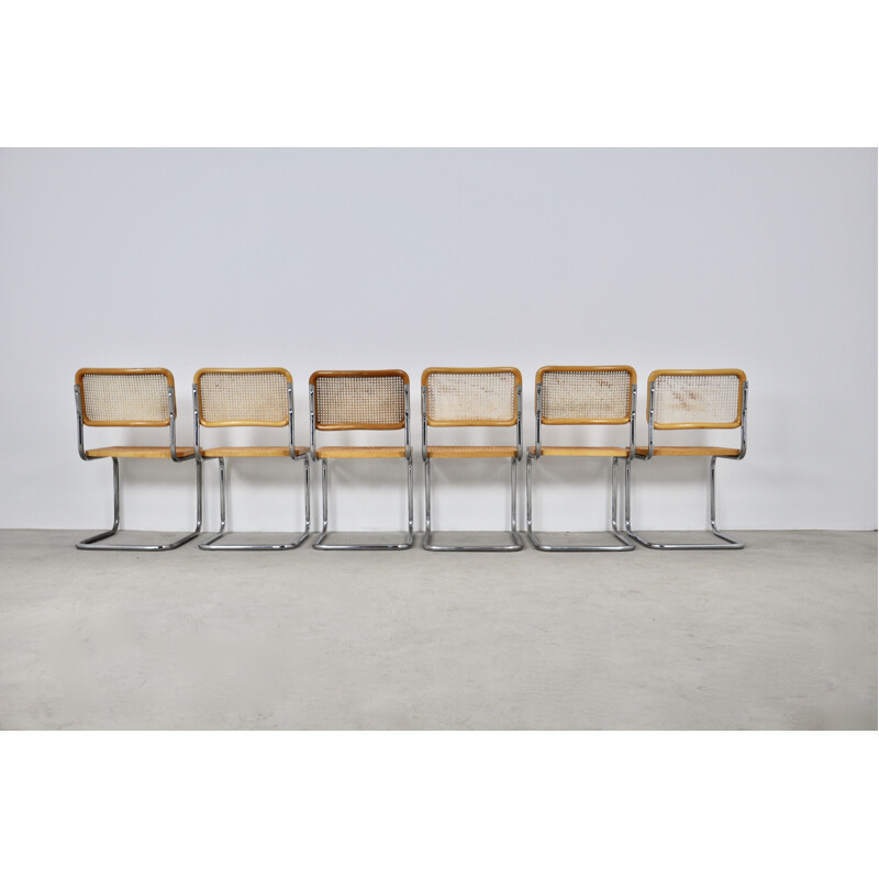 Set of 6 vintage B32 chairs by Marcel Breuer