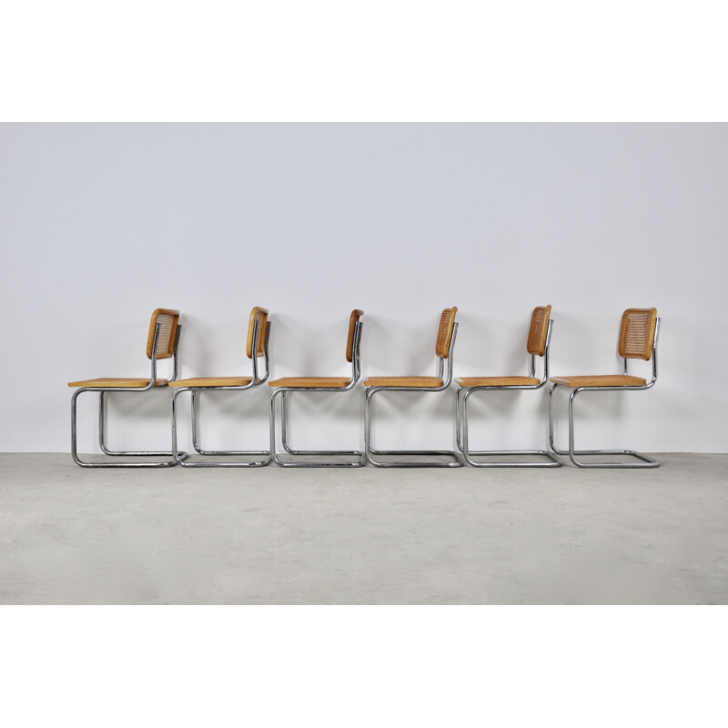 Set of 6 vintage B32 chairs by Marcel Breuer