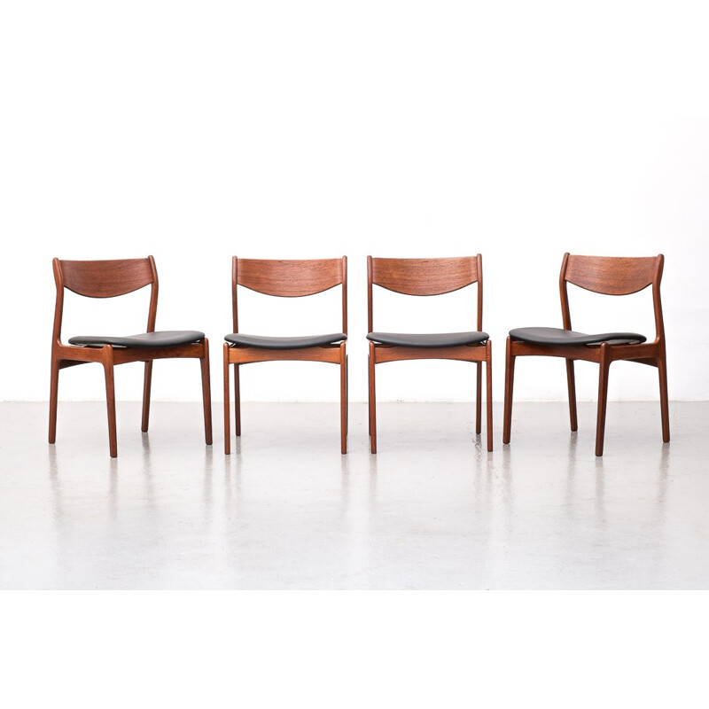 Lot de 4 chaises vintage de P.E. Jorgensen pour Farso Stolefabrik 1960