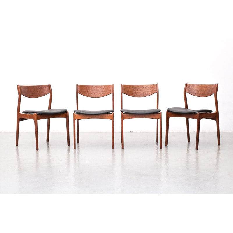 Set of 4 vintage chairs by P.E. Jorgensen for Farso Stolefabrik 1960