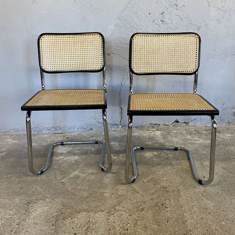 Pair of vintage B22 chairs by Marcel Breuer