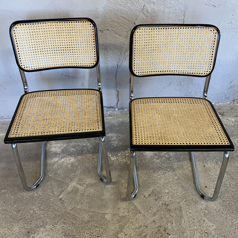 Pair of vintage B22 chairs by Marcel Breuer