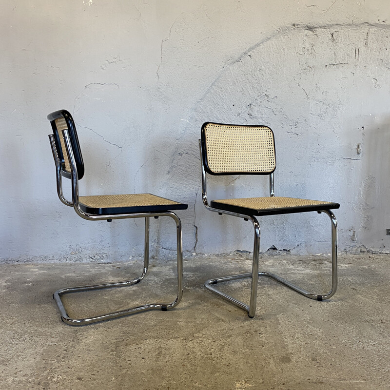 Pair of vintage B22 chairs by Marcel Breuer