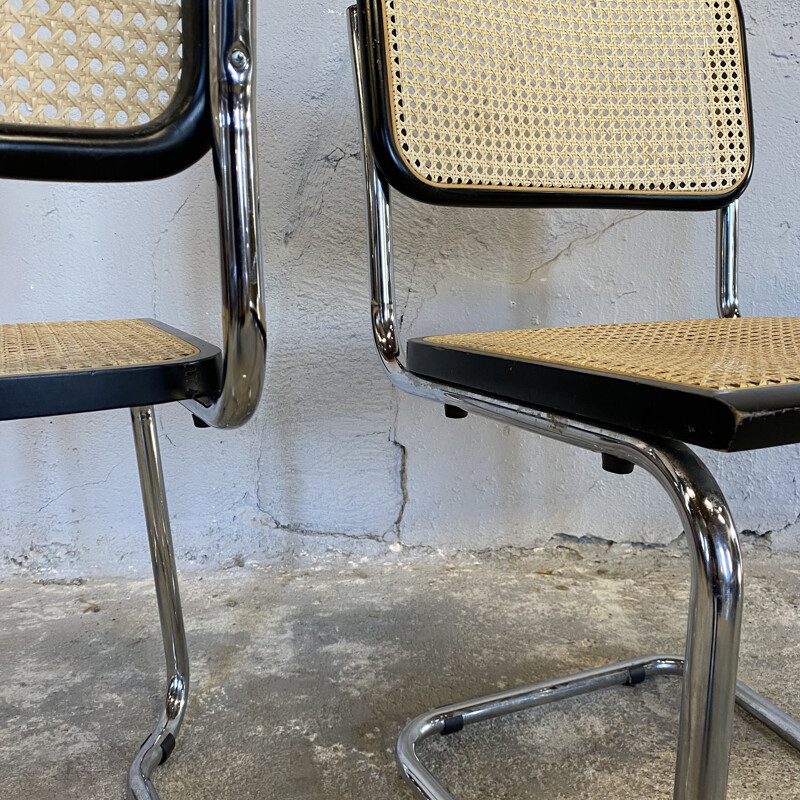 Pair of vintage B22 chairs by Marcel Breuer