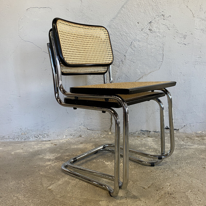 Pair of vintage B22 chairs by Marcel Breuer