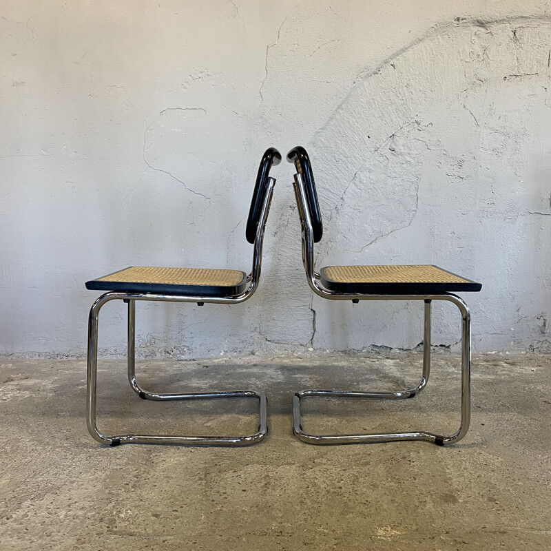 Pair of vintage B22 chairs by Marcel Breuer