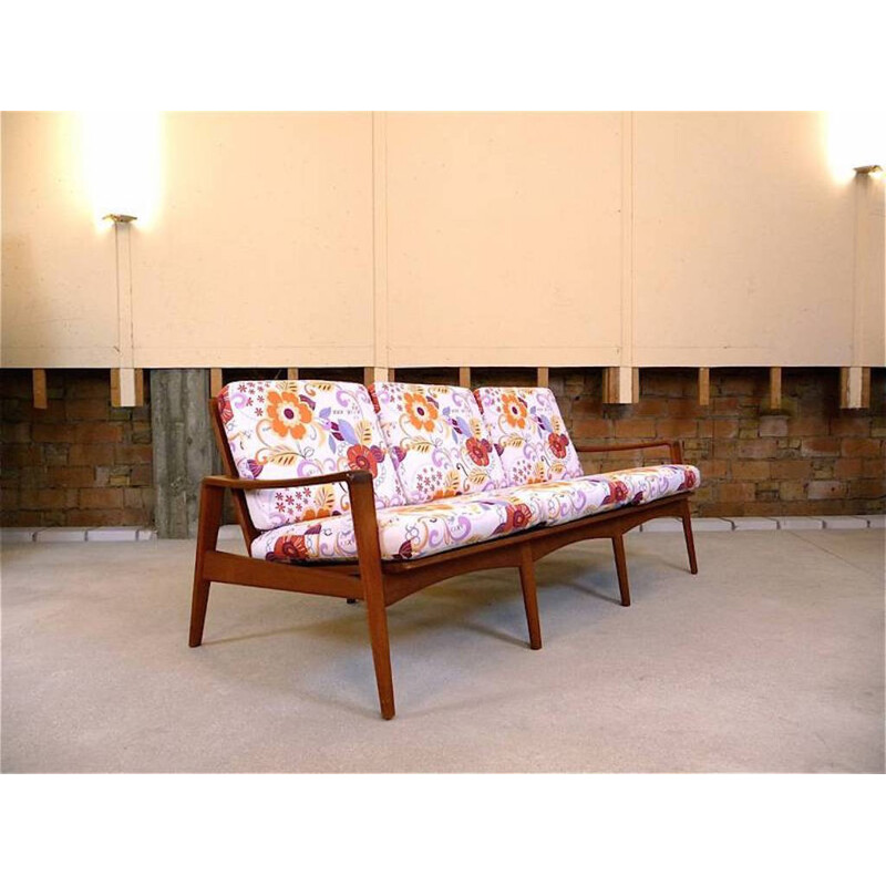 Komfort three-seater sofa in teak, Arne WAHL IVERSEN - 1960s