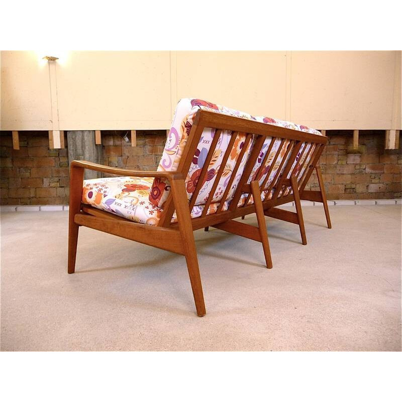 Komfort 3-Sitzer-Sofa aus Teakholz, Arne WAHL IVERSEN - 1960