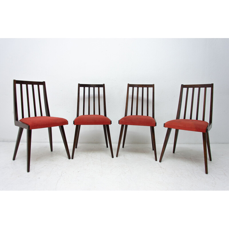 Set of 4 Mid-century dining chairs by Jiří Jiroutek for Interiér Praha 1960s