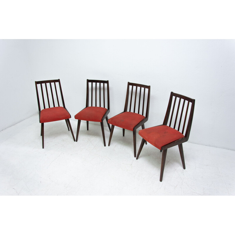 Lot de 4 chaises vintage par Jiří Jiroutek pour Interiér Praha 1960