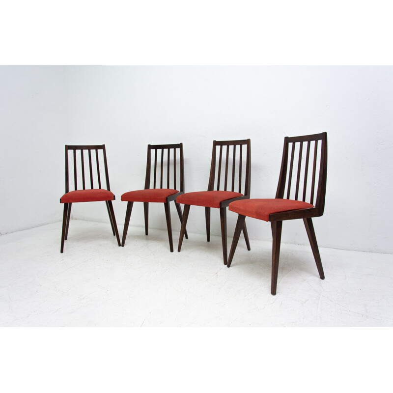 Set of 4 Mid-century dining chairs by Jiří Jiroutek for Interiér Praha 1960s