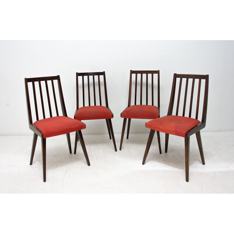 Lot de 4 chaises vintage par Jiří Jiroutek pour Interiér Praha 1960