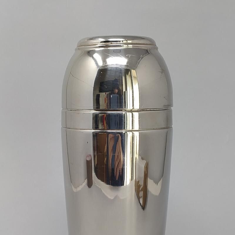Shaker da cocktail vintage in acciaio inossidabile, Space Age di Mepra, Italia 1960