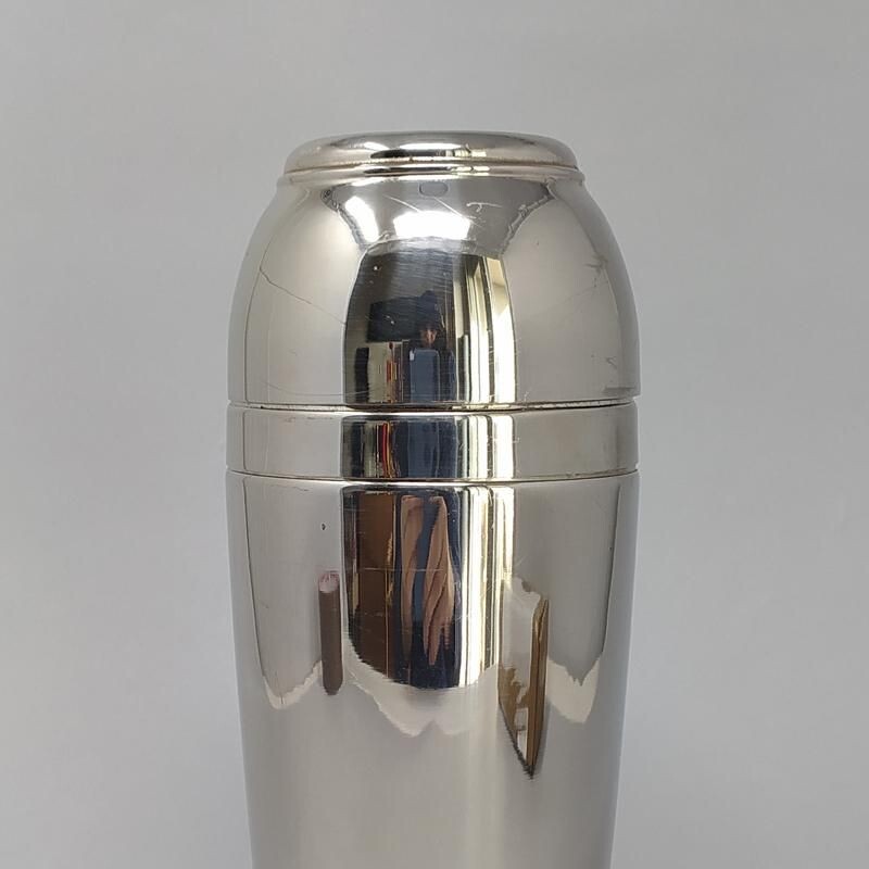 Vintage stainless steel cocktail shaker, space age by Mepra, Italy 1960