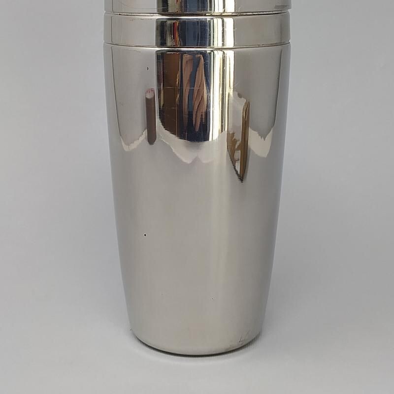 Shaker da cocktail vintage in acciaio inossidabile, Space Age di Mepra, Italia 1960