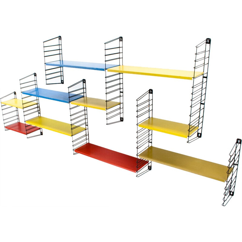 Tomado multicoloured metal modular wall unit, D.DEKKER - 1960s