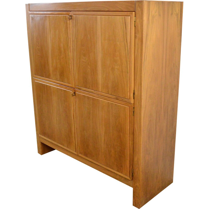 Dutch Van Den Berghe Pauvers cabinet in walnut - 1960s 