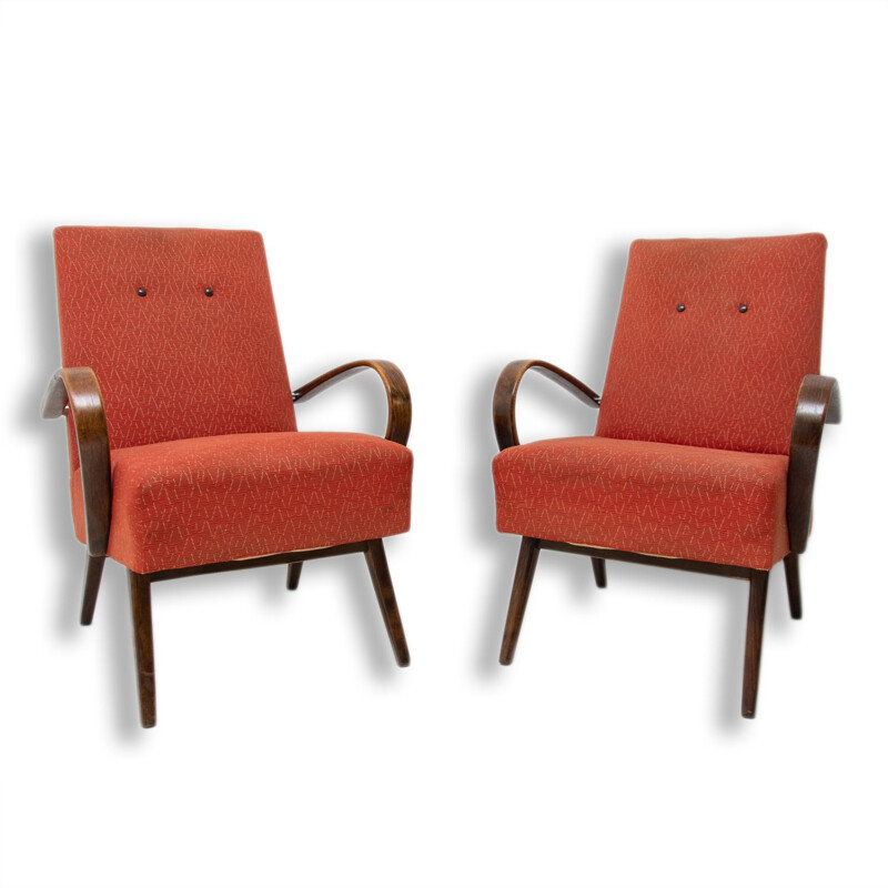 Pair of vintage bentwood armchairs by Jaroslav Šmídek, Czechoslovakia 1960