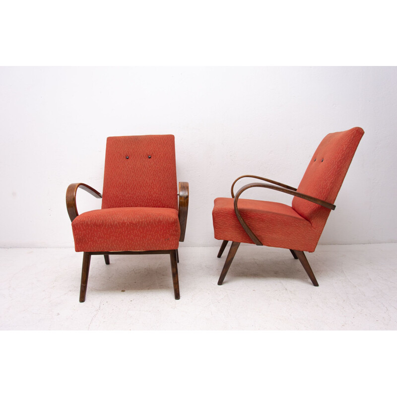 Ein Paar Vintage-Sessel aus Bugholz von Jaroslav Šmídek, Tschechoslowakei 1960