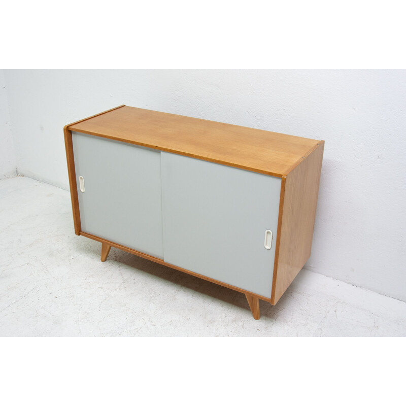 Vintage beechwood sideboard U-452 by Jiří Jiroutek, Czechoslovakia 1960