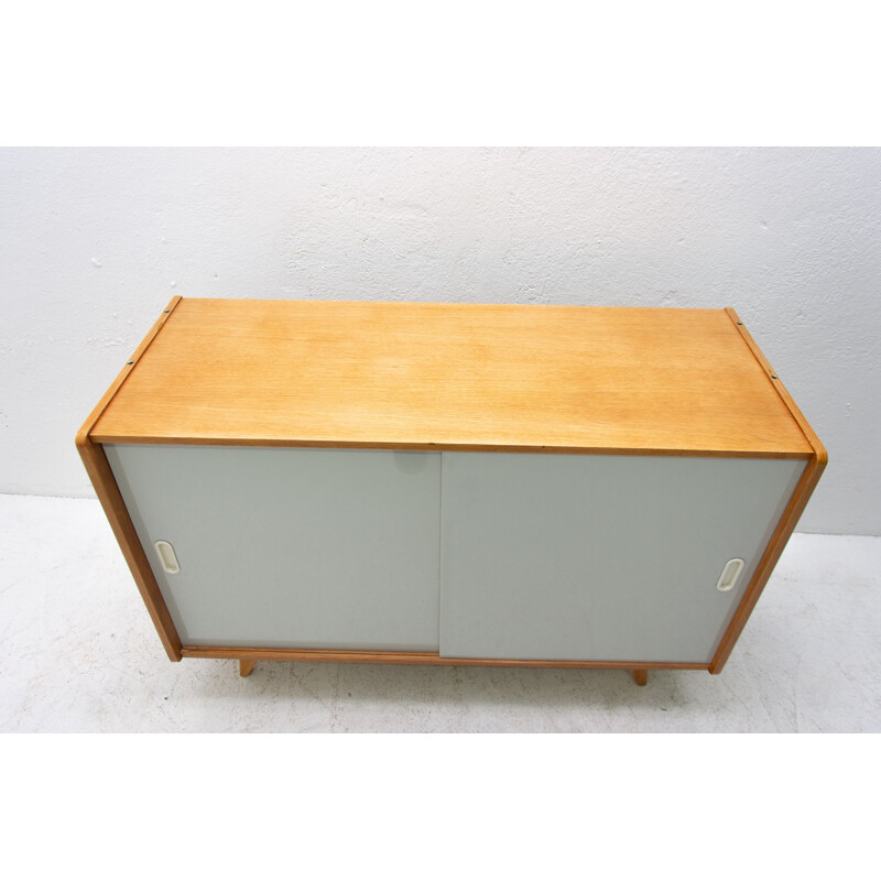 Vintage beechwood sideboard U-452 by Jiří Jiroutek, Czechoslovakia 1960