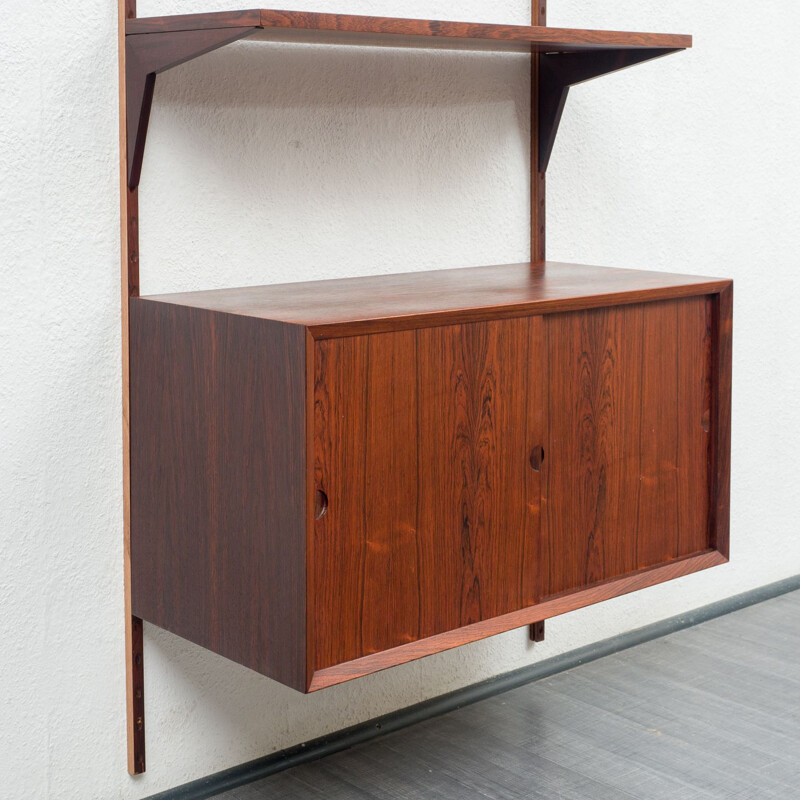 Vintage shelf system, cabinet and 2 shelves rosewood Poul Cadovius Danish 1960s