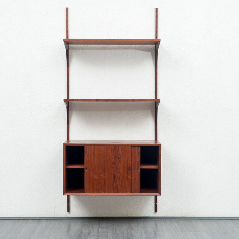 Vintage shelf system, cabinet and 2 shelves rosewood Poul Cadovius Danish 1960s