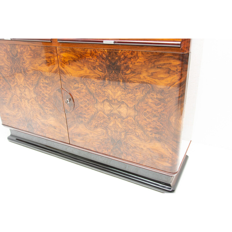 Vintage art deco wooden display case by Jindřich Halabala for ÚP Závody, 1930