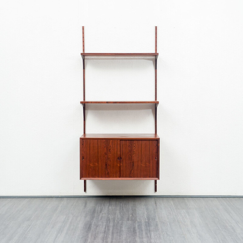 Vintage shelf system with shelves and cabinet rosewood  Poul Cadovius Danish 1960s