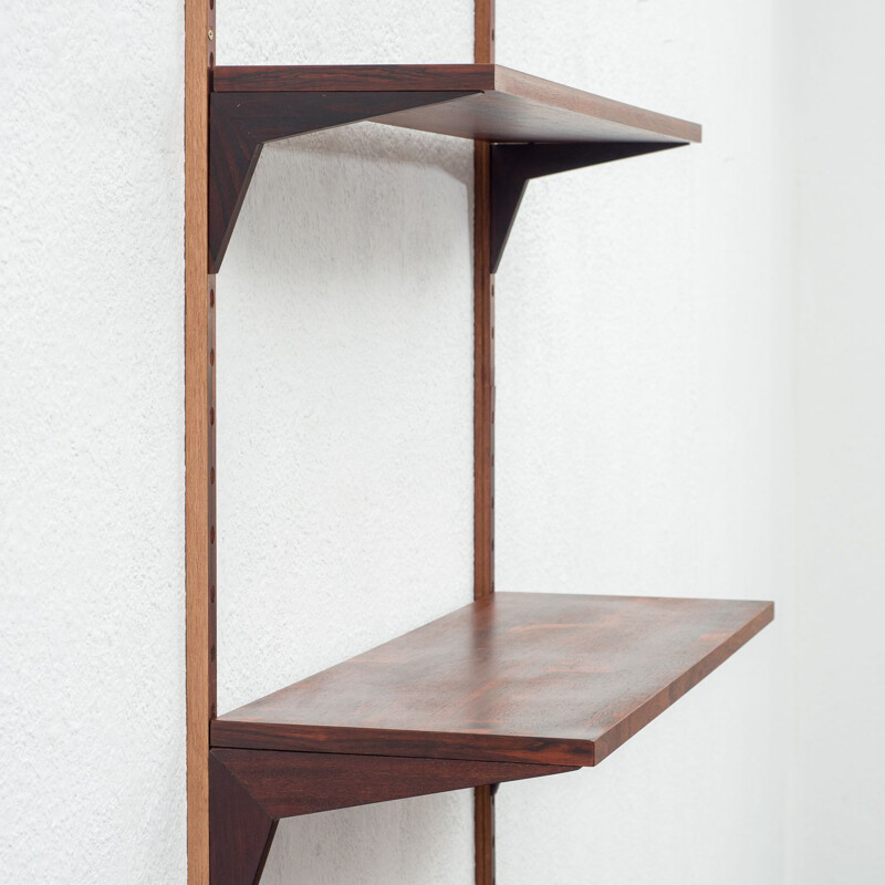 Vintage shelf system with shelves and cabinet rosewood  Poul Cadovius Danish 1960s