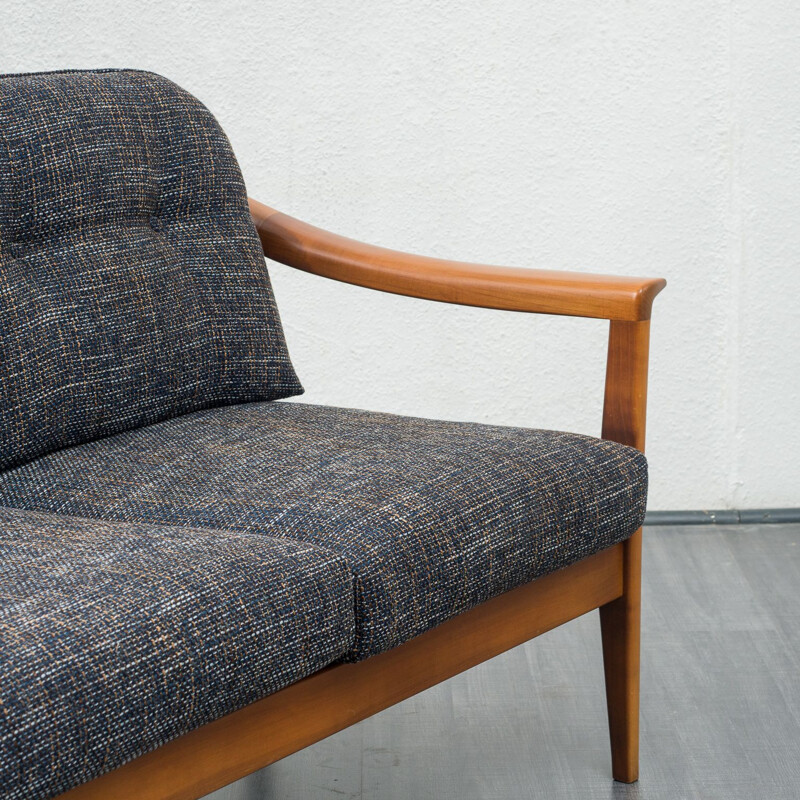 Vintage sofa cherrywood professionally  Wilhelm Knoll 1960s