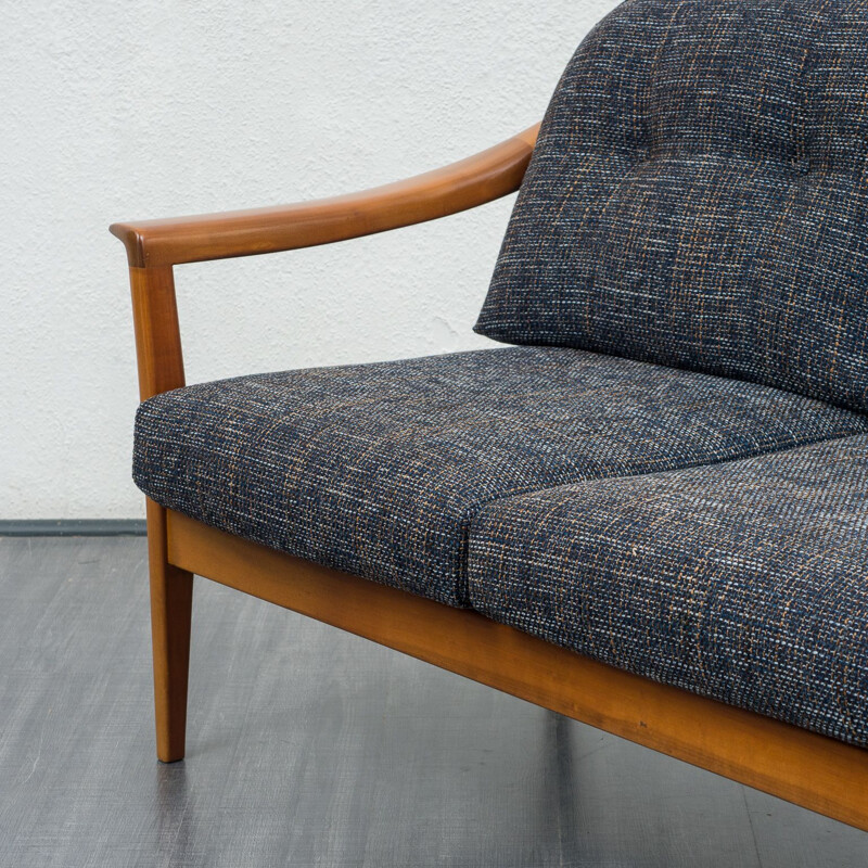 Vintage sofa cherrywood professionally  Wilhelm Knoll 1960s