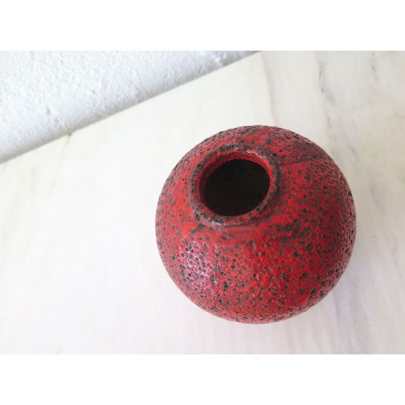 Vase vintage en céramique Fal lava 1950