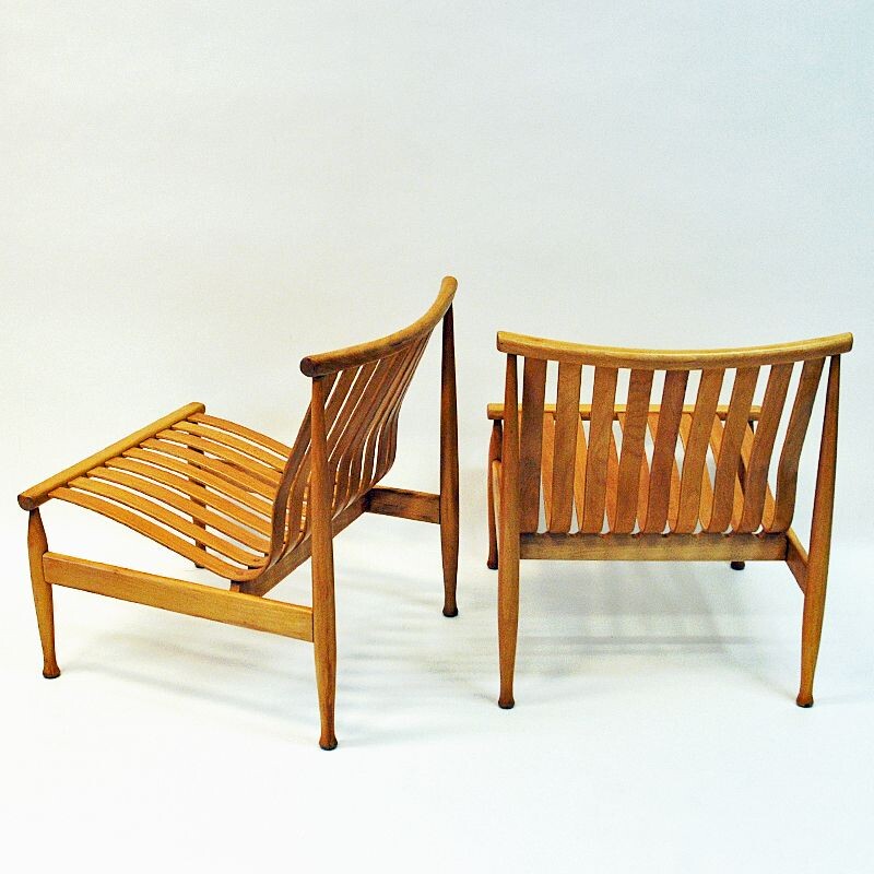 Vintage Easy chair pair Arktis by Hans Brattrud for Hove Møbler, Norway 1961