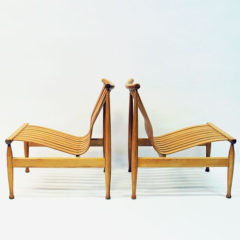 Vintage Easy chair pair Arktis by Hans Brattrud for Hove Møbler, Norway 1961